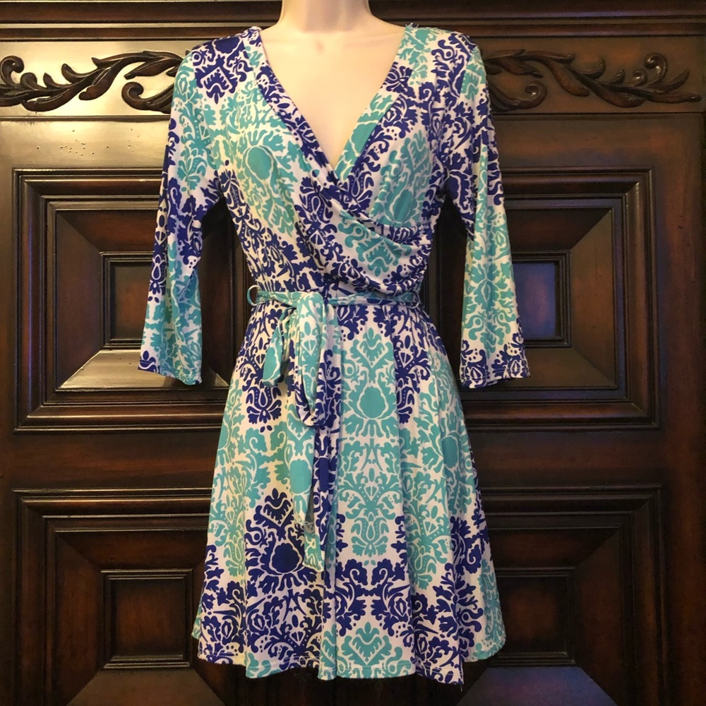 PinkBlush faux wrap top